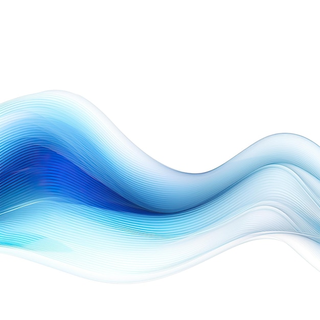 A blue wave with a white background