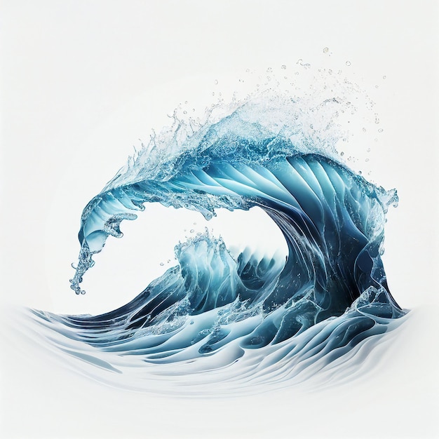 A blue wave with the word ocean on it