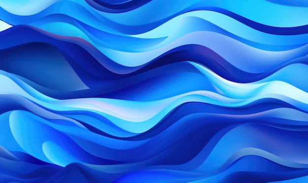 Blue waves abstract wallpaper for desktop background and design projects