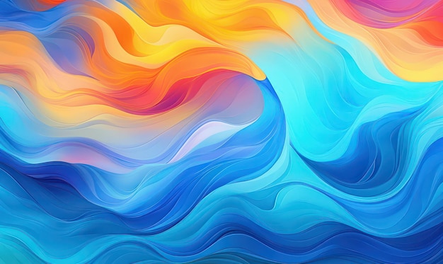 Blue waves abstract wallpaper for desktop background and design projects