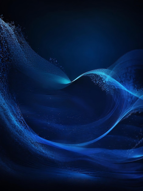 Blue waves on a dark background