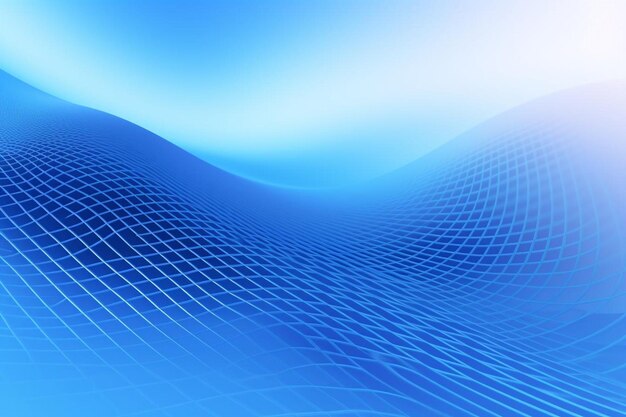 Blue wavy perspective grid background