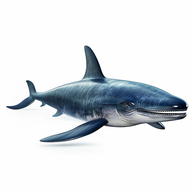 Blue Whale isolated on white background Generative AI