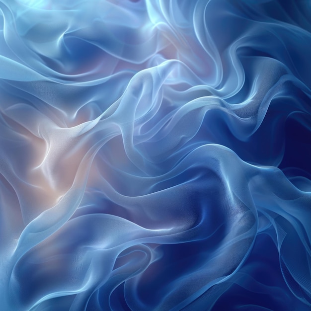 a blue and white abstract background with a blue and white swirl