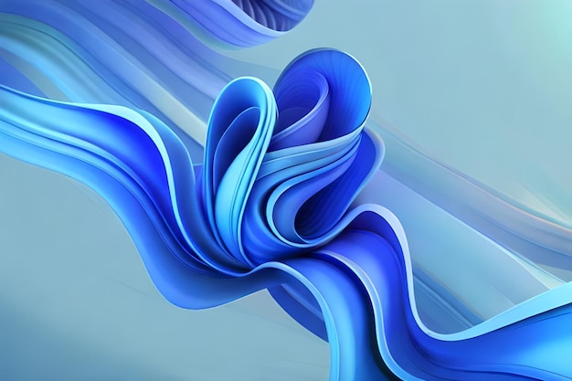 A blue and white abstract background with a swirl of light blue and white waves.