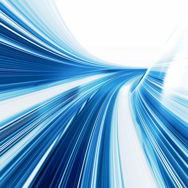 a blue and white abstract image of a highway with a blue and white background