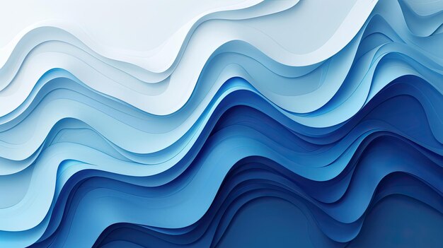 blue and white abstract waves of different sizes like blue and white