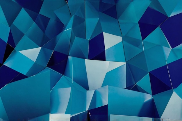 a blue and white background of a blue and white geometrical piece of paper