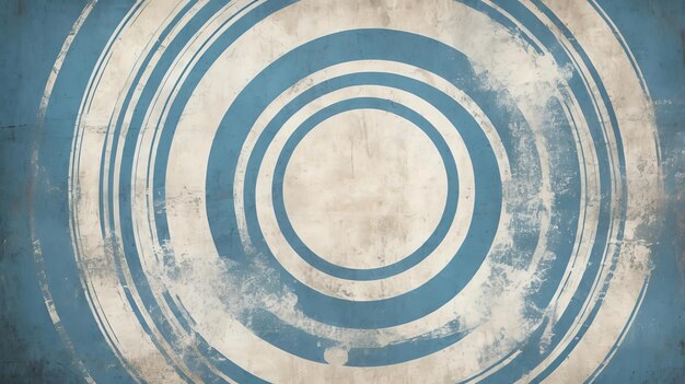 a blue and white background with a circle and a white circle