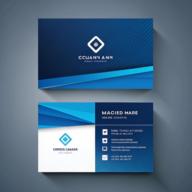 Photo a blue and white business card with a blue logo that says quot mundale quot