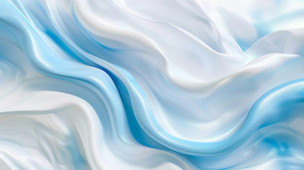 Photo a blue and white fabric with a wavy pattern