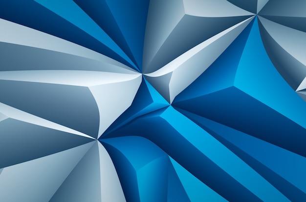 Blue white geometric background. Abstract relief elements, modern design