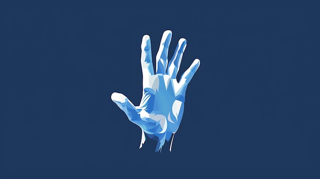 a blue and white hand with a white hand that says quot hands are floating in the air quot