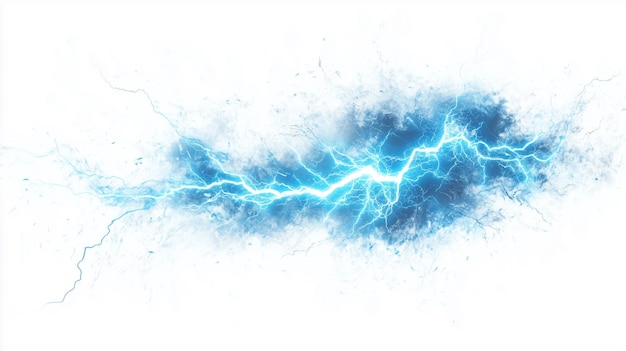 a blue and white image of a lightning bolt