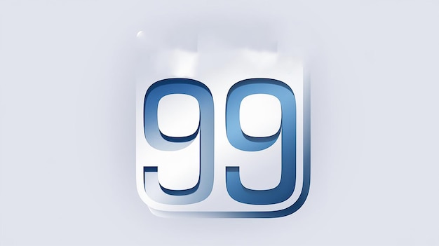 Photo a blue and white logo that says the number 99