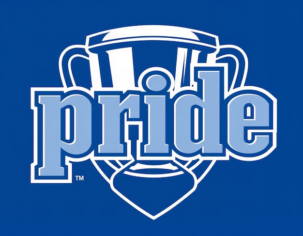 a blue and white logo with a heart that says  rainbow