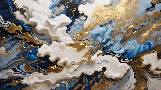 blue and white marble texture with gold veins