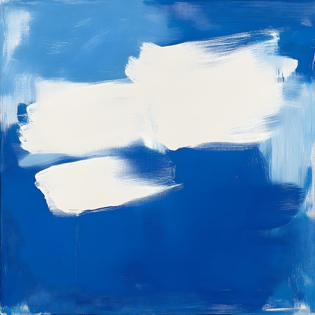 Photo a blue and white painting of a white flag with the word  b  on it