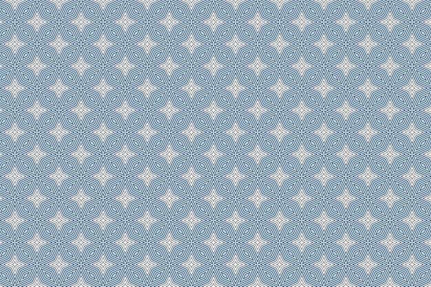 A blue and white pattern with a flower design.