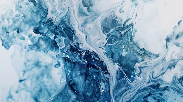 a blue and white photo of a water surface with the blue color