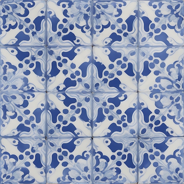 Blue and White Portuguese Tile