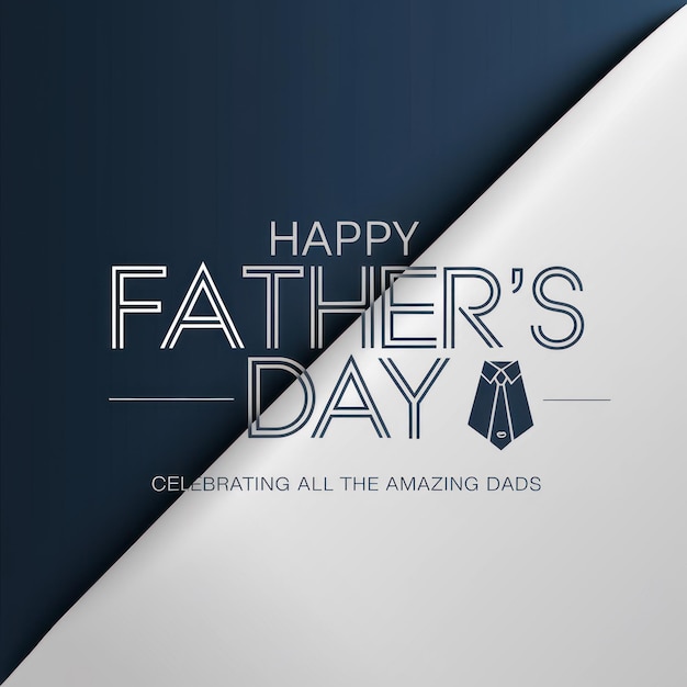 a blue and white poster that says happy fathers day on it