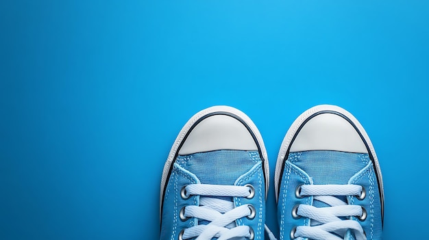 a blue and white sneaker with a white shoe on the bottom