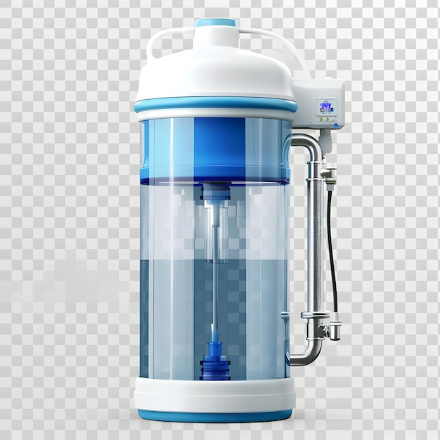 Photo a blue and white water cooler with a blue lid