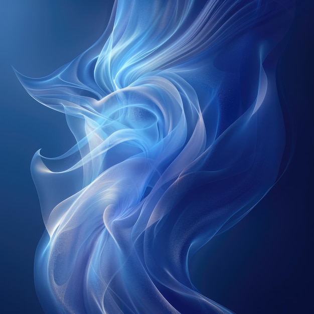 a blue and white wave that is blue and has the blue flame