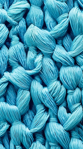 Photo a blue and white yarn with a blue and white pattern