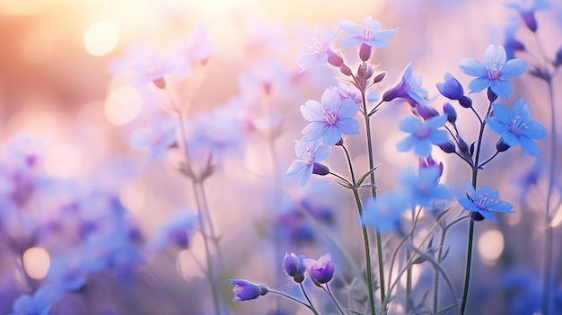 Blue Wildflower Dreams in Nature's Embrace