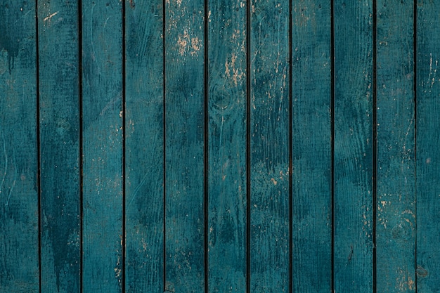 Blue wood fence texture closeup