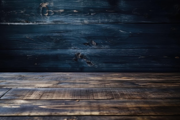 Blue wood plank background booth material