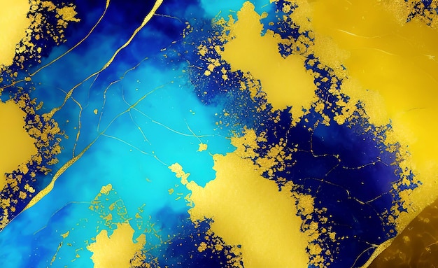 A blue and yellow background with a blue background and the words " blue " on the bottom.