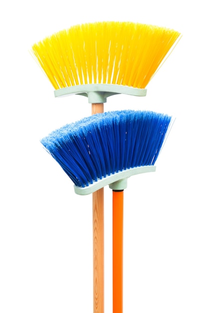 Blue and yellow brush