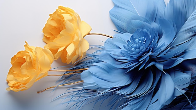 blue and yellow flowersfloral background