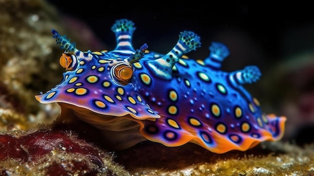 The blue and yellow sea slug is a species of sea slug.