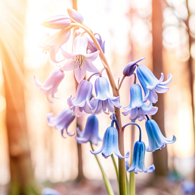 Bluebell Serenity Forest Blooms in Cool Tones