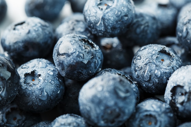 Blueberries close-up background