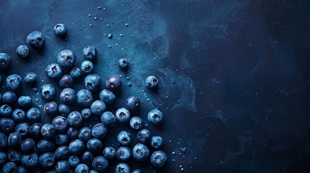 Blueberries on a dark background