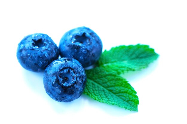 Blueberries isolated on white background