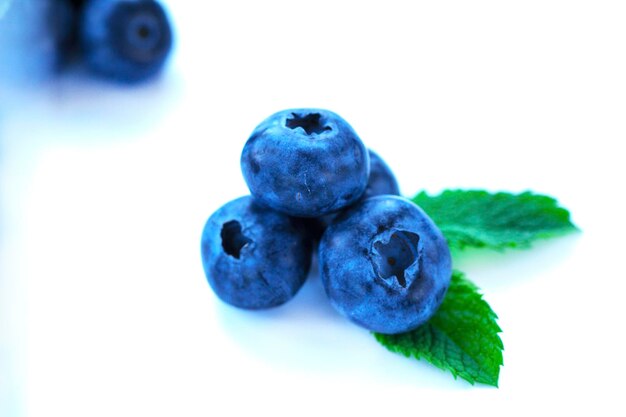 Blueberries isolated on white background