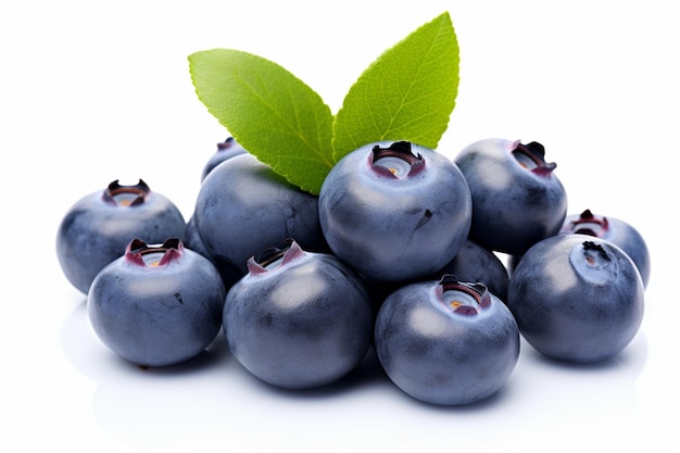 Blueberries isolated on white background