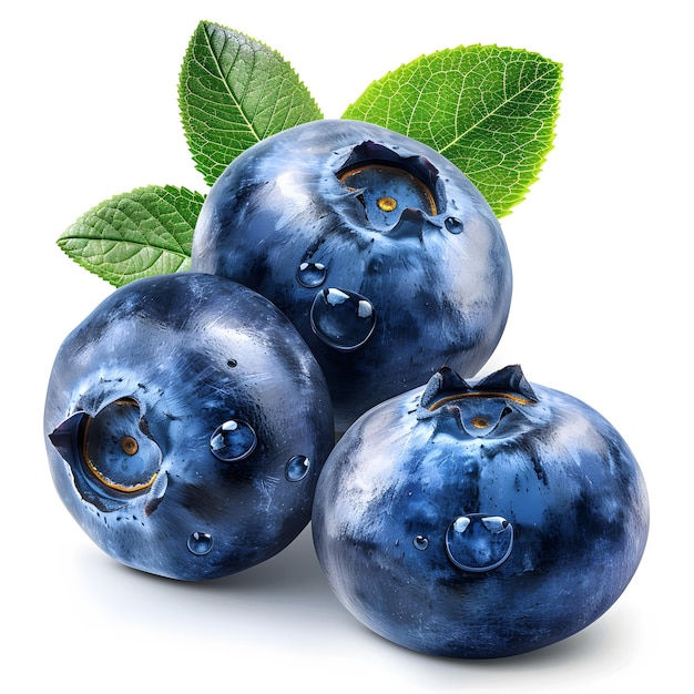 Blueberries white background realistic photography s 1719182907 1