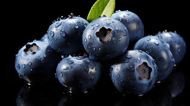 Photo blueberries on white background