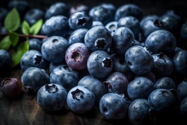 Blueberry background fruit Generate Ai