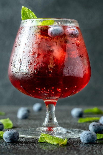 Blueberry Gin Smash cocktail