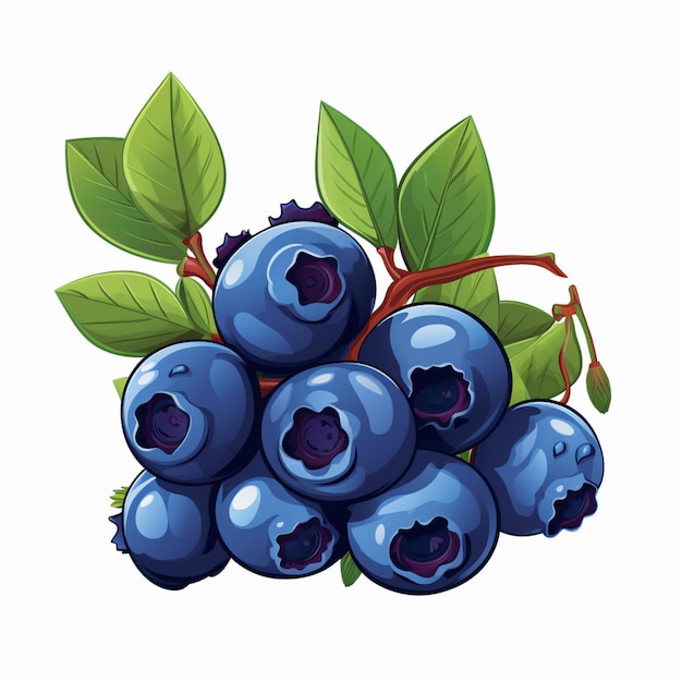 Blueberry isolated on transparent background