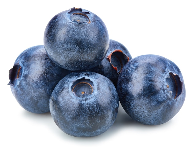 Blueberry Isolated with clipping path on a white surface. Quality photo for your project.