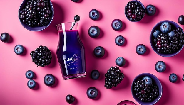 Photo blueberry juice